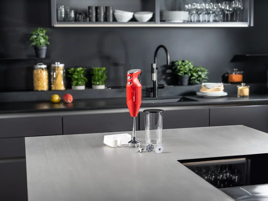 Блендер Bamix Mono червоний M200 (3 насадки, С-ручка) 1020.023 - фото 2