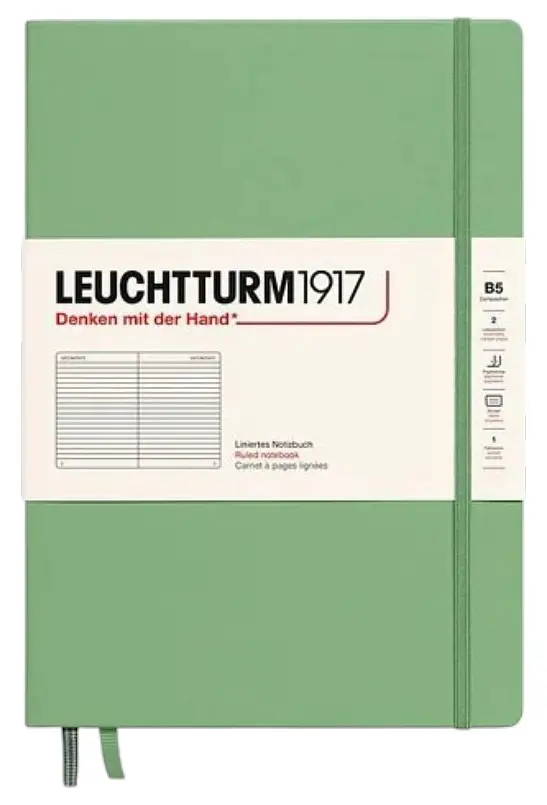 Блокнот Leuchtturm1917, Composition (B5), Sage, лінія (366173)