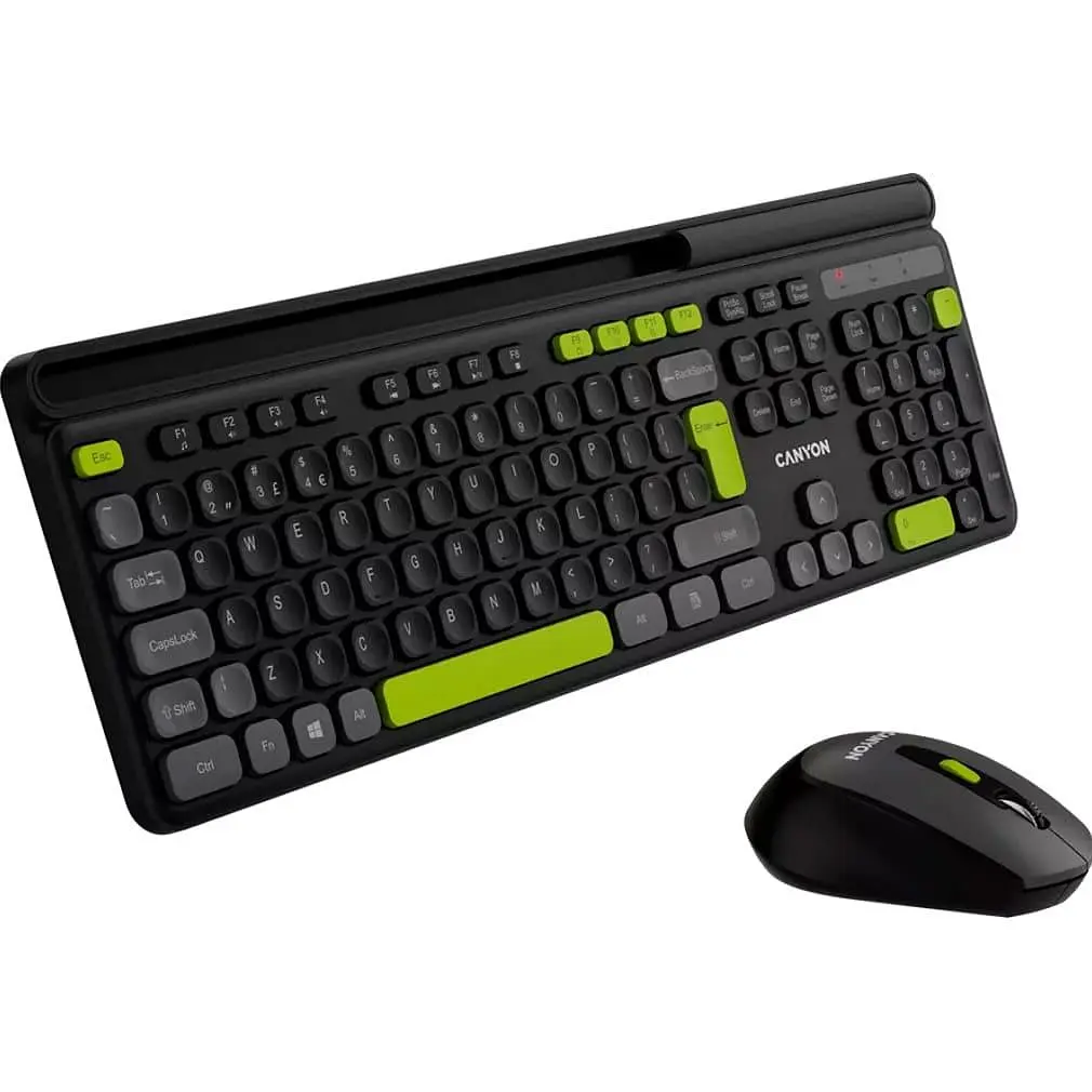 CANYON HSET-W5 EN Keyboard+Mouse AAA+AA Wireless Black - фото 2