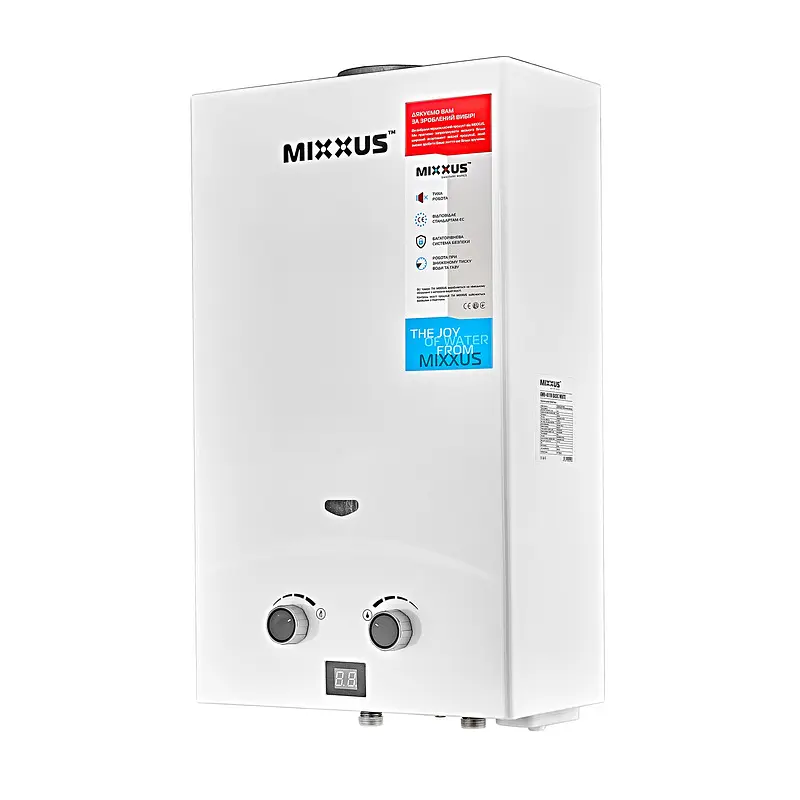 Газова колонка Mixxus GWH-0110 Basic White димохідна 10 л/хв WH0022 - фото 6