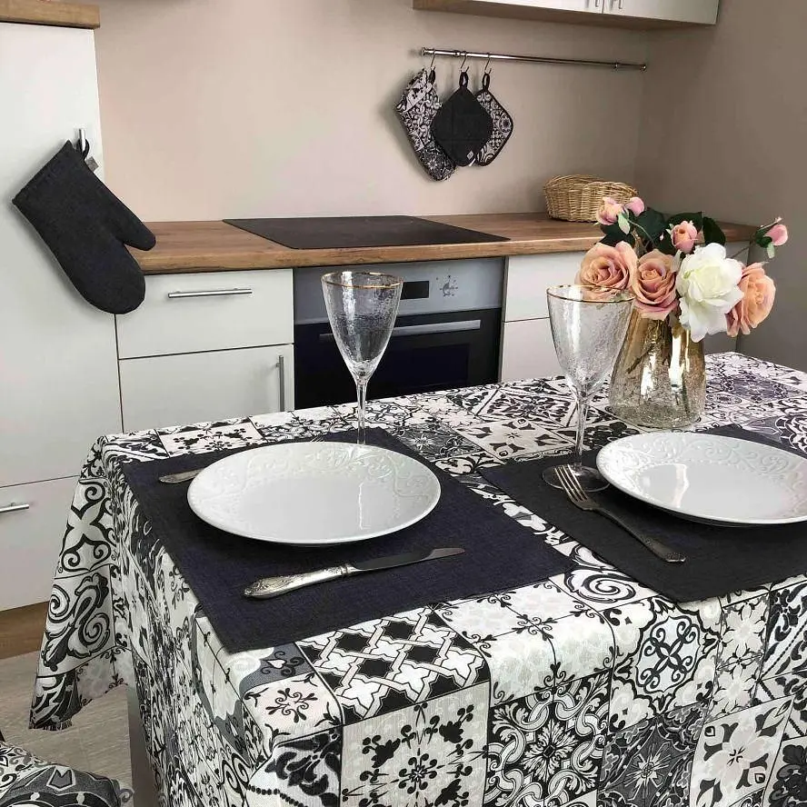Серветка на стіл Прованс Black Milan 45х35 см чорна (23609) - фото 4