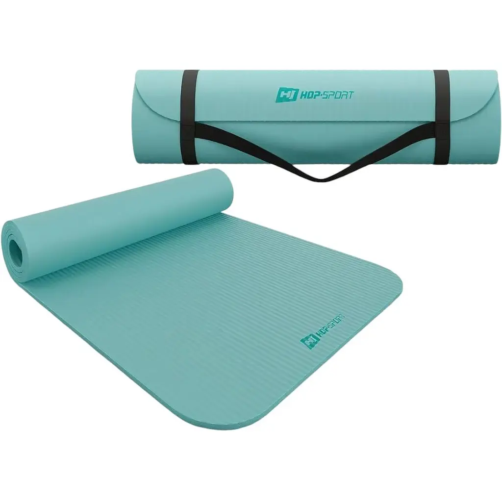 Коврик для йоги Hop-Sport HS-NB010GM NBR 1 см бирюзовый - фото 5