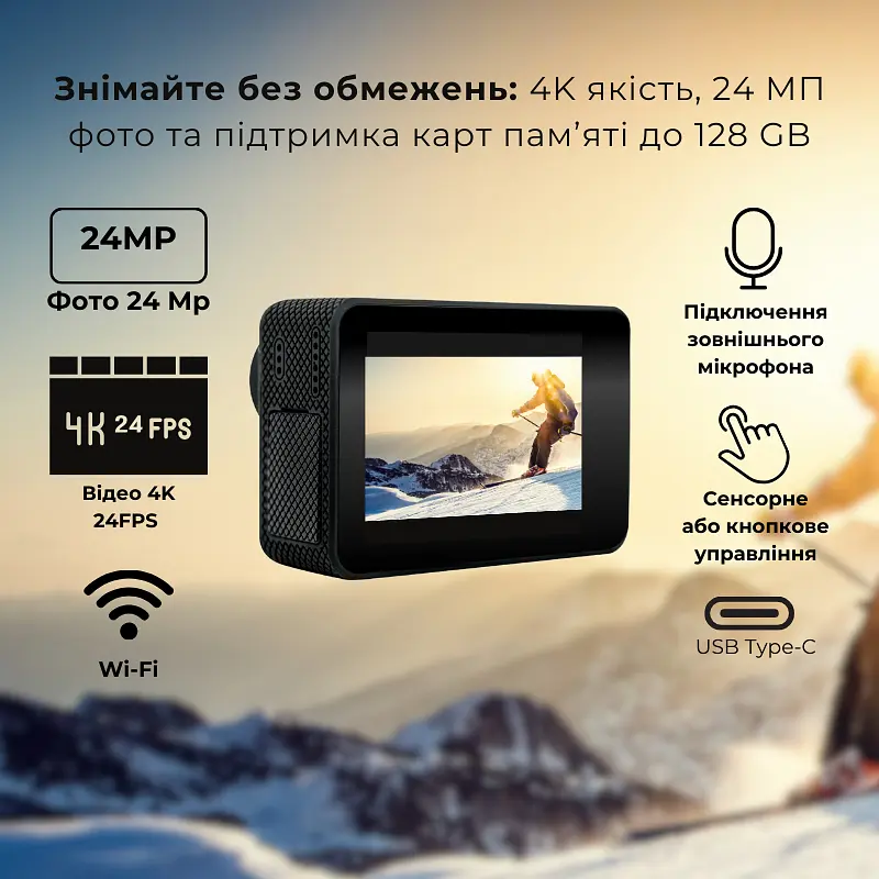 Екшн-камера AIRON ProCam 7 Black - фото 7