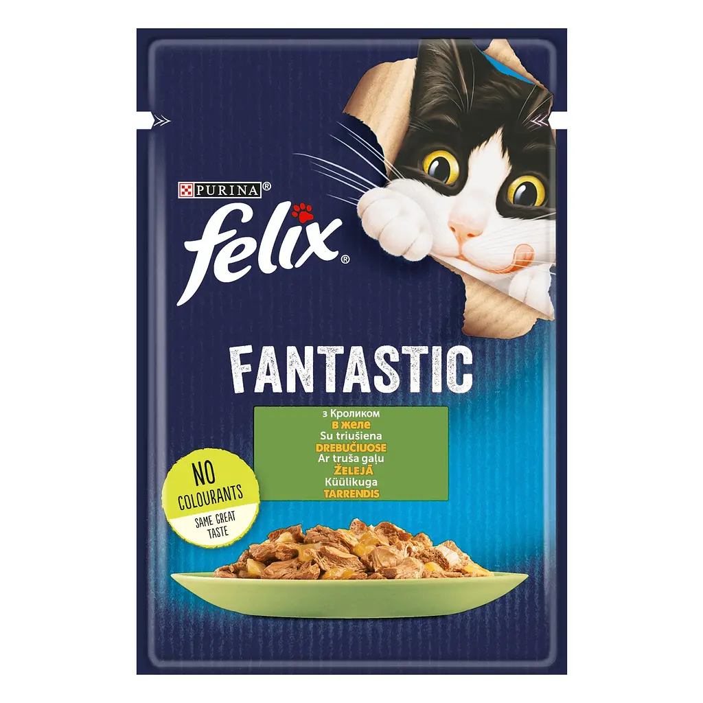 Набір вологого корму для котів у желе Felix Fantastic Мікс 1.02 кг (85 г x 12 шт.) - фото 3