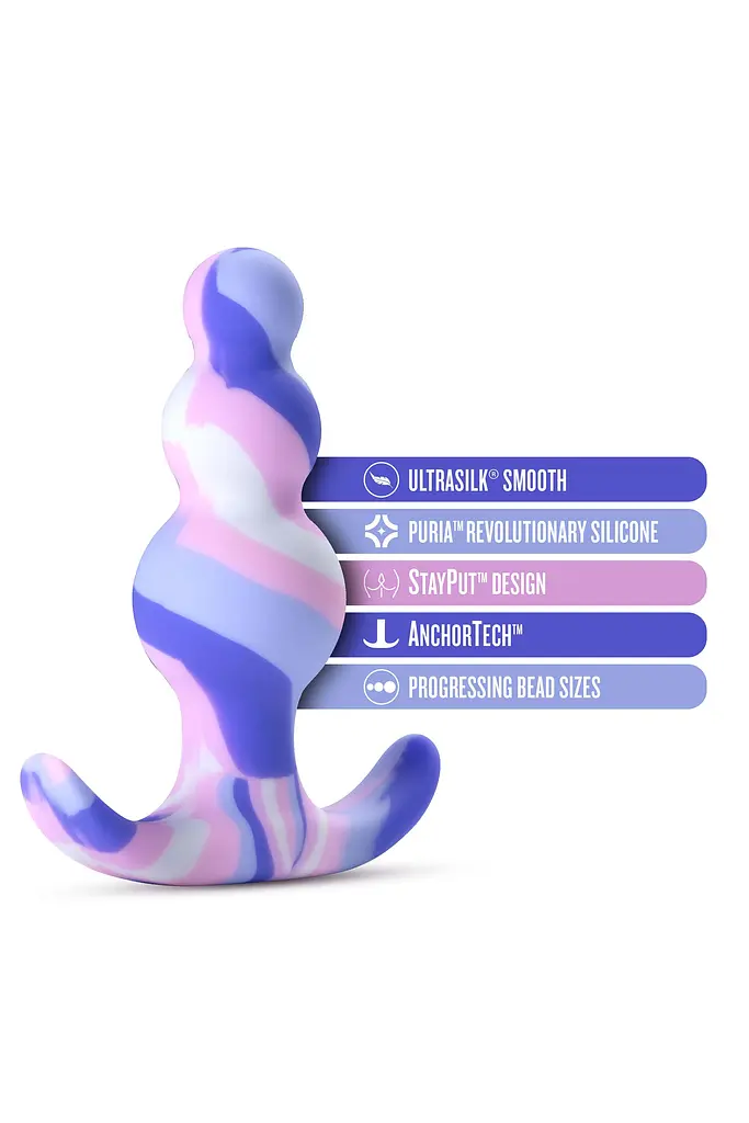 Анальна пробка Blush Avant Twilight 7.6 см (блакитний) - фото 10