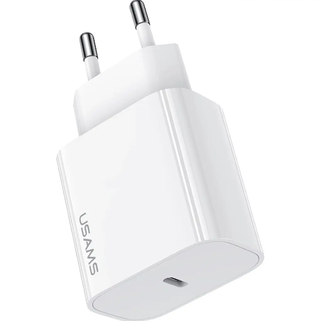 Мережевий зарядний пристрій Usams T65 USB-C 20W White (CC226TC01) [111162] - фото 2