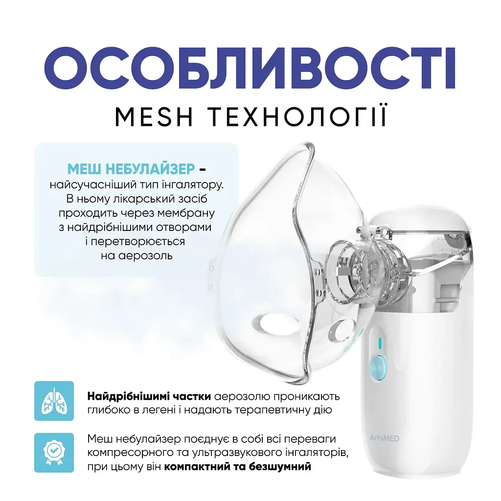 Ингалятор (небулайзер) ArhiMED Mesh S6 (20200) - фото 3