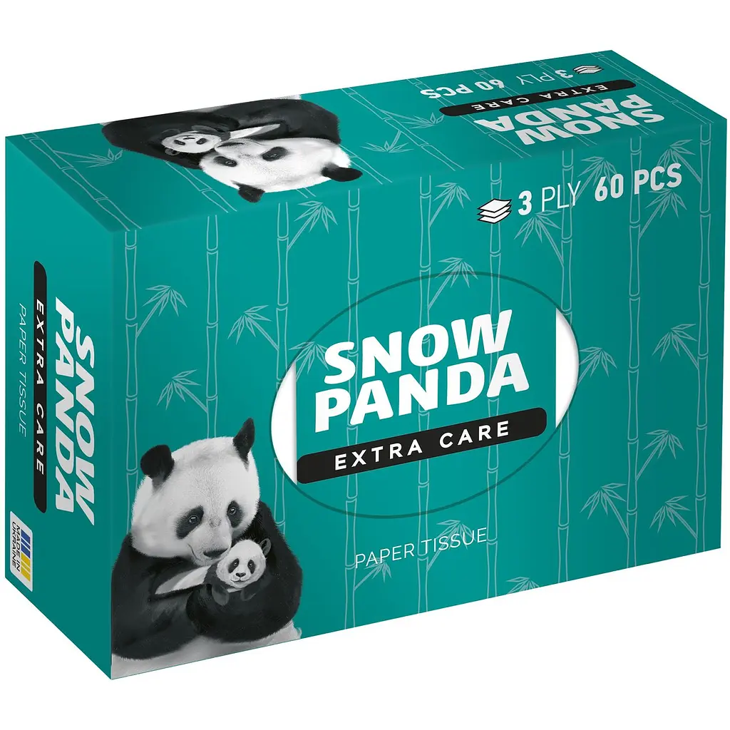 Серветки Сніжна Панда Extra Care, тришарові, 60 шт. - фото 4