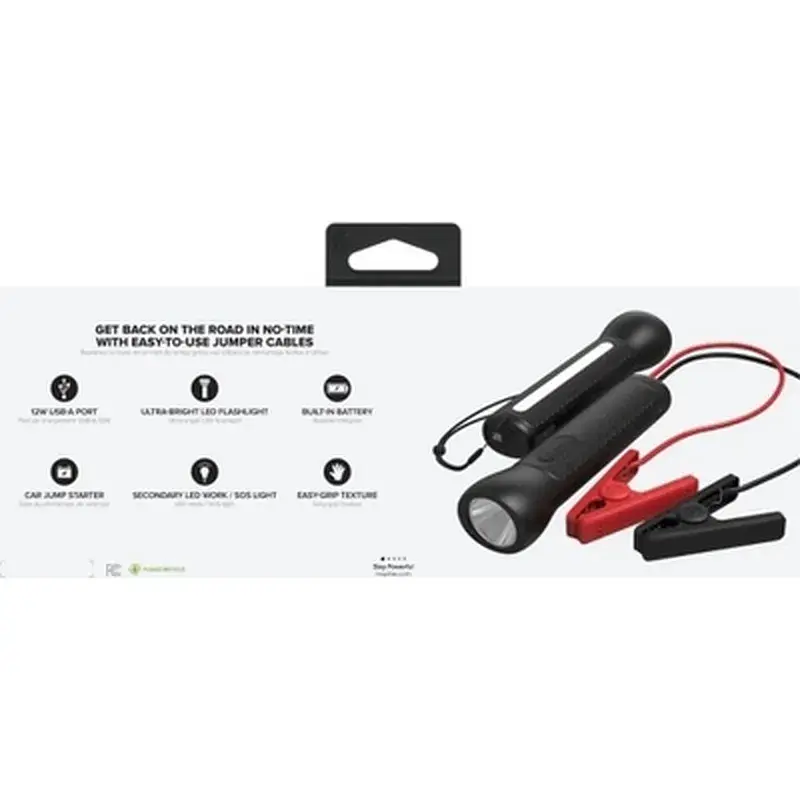 Пуско зарядний пристрій Mophie 9900mAh 2A, бустер 400A, вбудований ліхтарик 450lm, Black (53046) - фото 12
