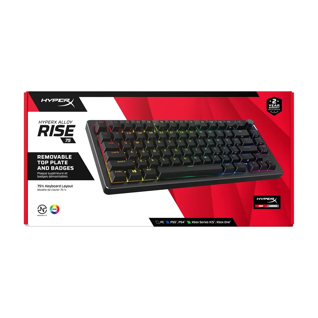 Клавіатура HyperX Alloy Rise 75 PBT HX Red USB UA Black (7G7A4AA) - фото 6