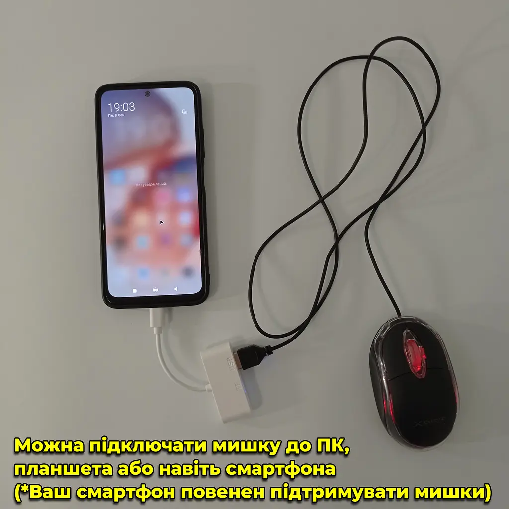 Кардридер/перехідник з Type-C на USB (1 x USB, 1 x microSD, 1 x SD/SDHC/SDXC). Для флешок та інших пристроїв - фото 14