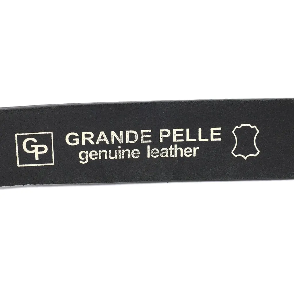 Практичний брючний ремінь для чоловіків з натуральної шкіри Grande Pelle 11677 чорний 120 см - фото 9