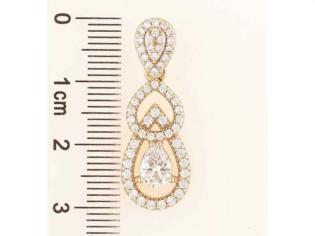 Кулон XUPING Позолота 18K «Витончена підвіска з цирконієм і фіанітом» для ланцюжка до 4мм (262290) - фото 2