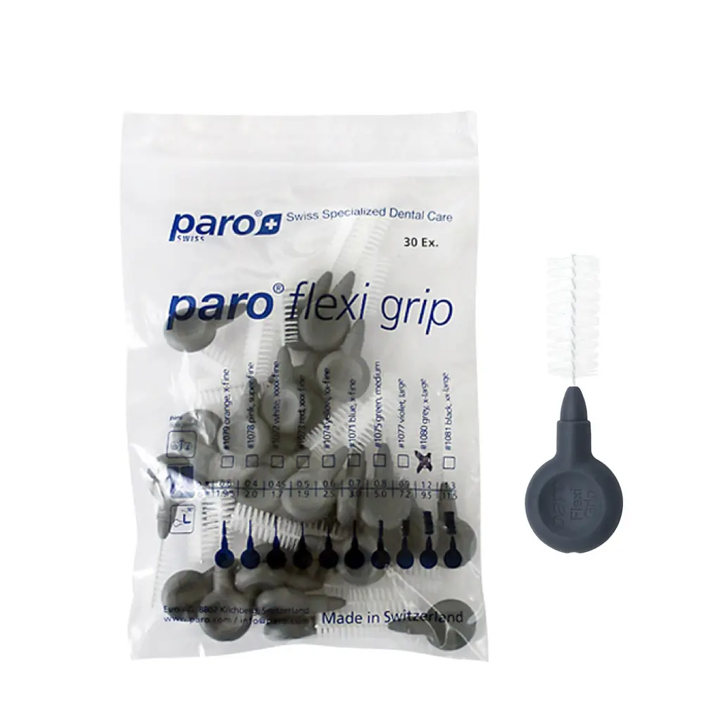 Міжзубні щітки Paro flexi grip x-великі, Ø 9.5 мм, сірі, 30 шт