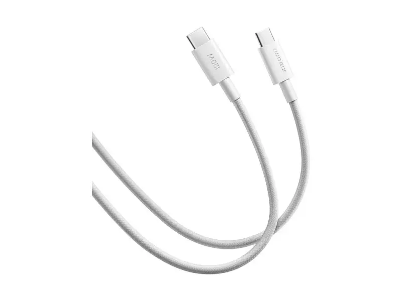 Кабель USB Type-C Xiaomi Braided Type-C-Type-C 6A 2m (BHR087AGL) White - фото 2