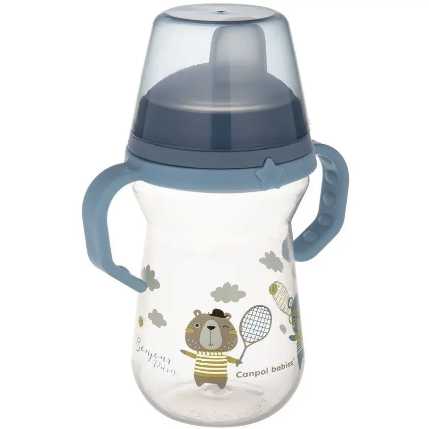 Кружка тренувальна Canpol babies First Cup Bonjour Paris 250 мл синій - фото 2