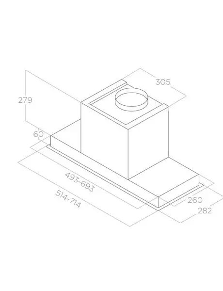 Витяжка Elica HIDDEN 2.0 BL MAT/A/72 - фото 3