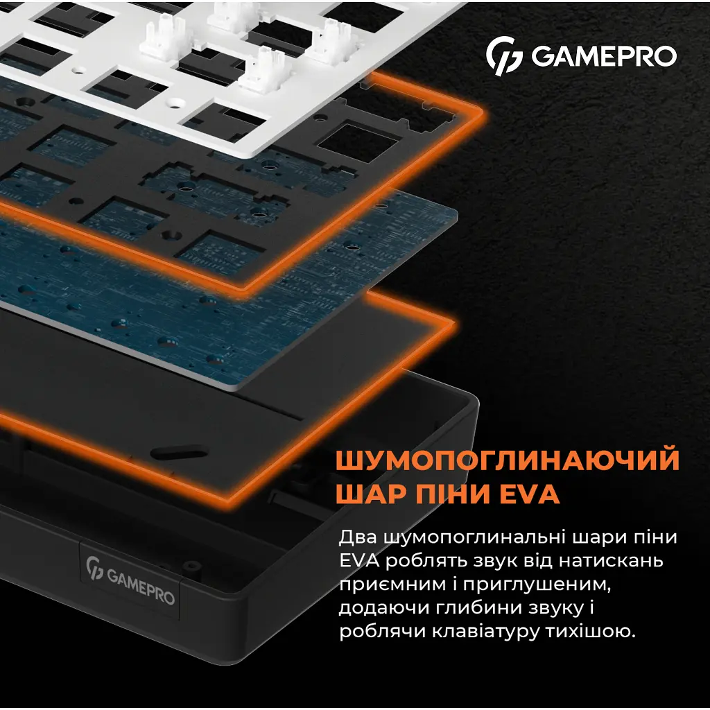 Клавіатура GamePro MK130R Hot-Swap Red Swich RGB USB UA Black (MK130R) - фото 8