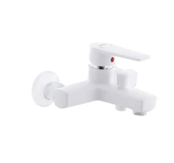 Змішувач для ванни PLAMIX Leo-009 White (без шланга і лійки) (PM0555)