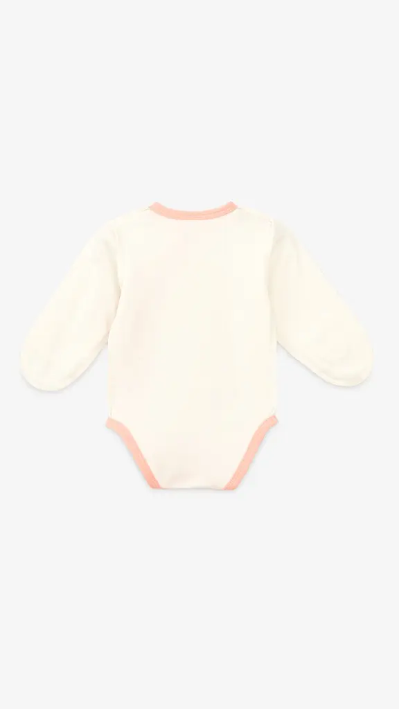 Боді на запах для дівчинки Baby Life 307 50 см Молочний shop (2000999325946) - фото 4