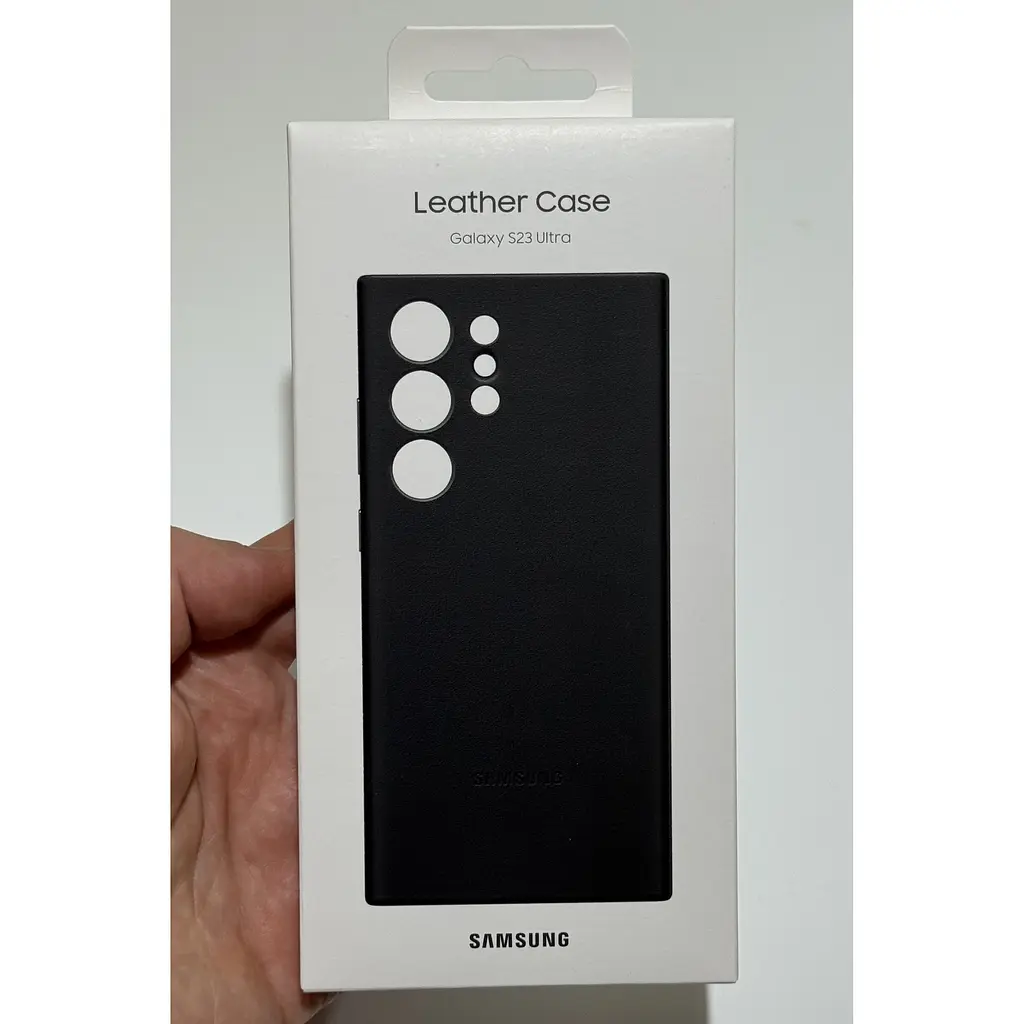 Оригинальный кожаный чехол Samsung Leather Case для Samsung Galaxy S23 Ultra (6.8") Black EF-VS918LBEGRU - фото 3