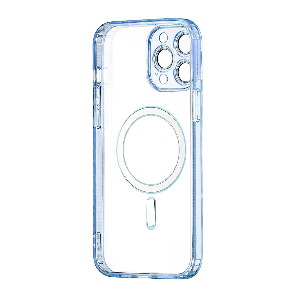Чохол TPU Edge & PC with MagSafe (Protected Camera & Lens) iPhone 13 Pro Max Blue - фото 3