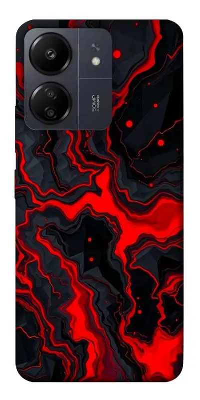 TPU чохол Demsky Black red marble для Xiaomi Redmi 13C