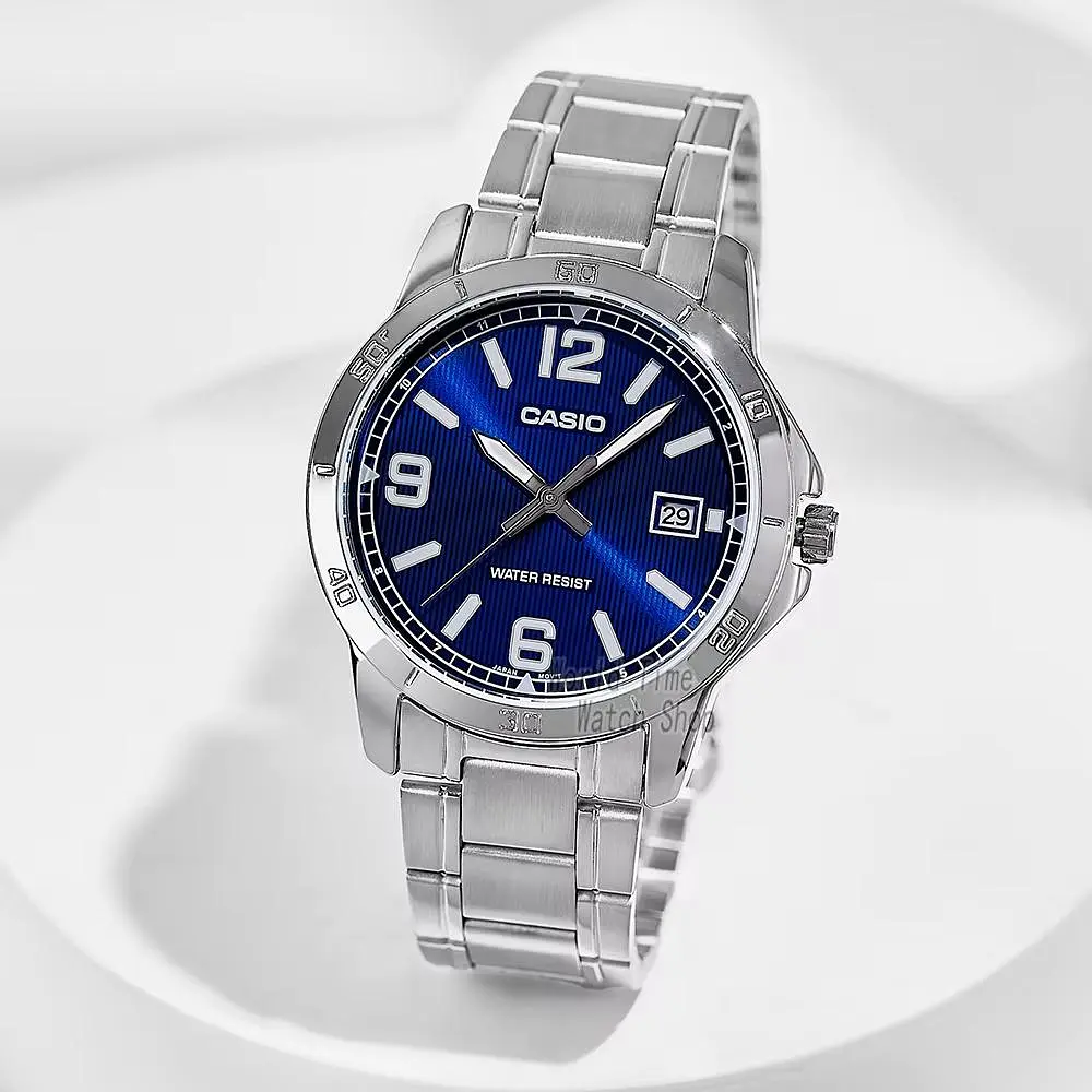 Чоловічий годинник Casio MTP-V004D-2B Сріблястий ( AT1141-0117 ) - фото 6