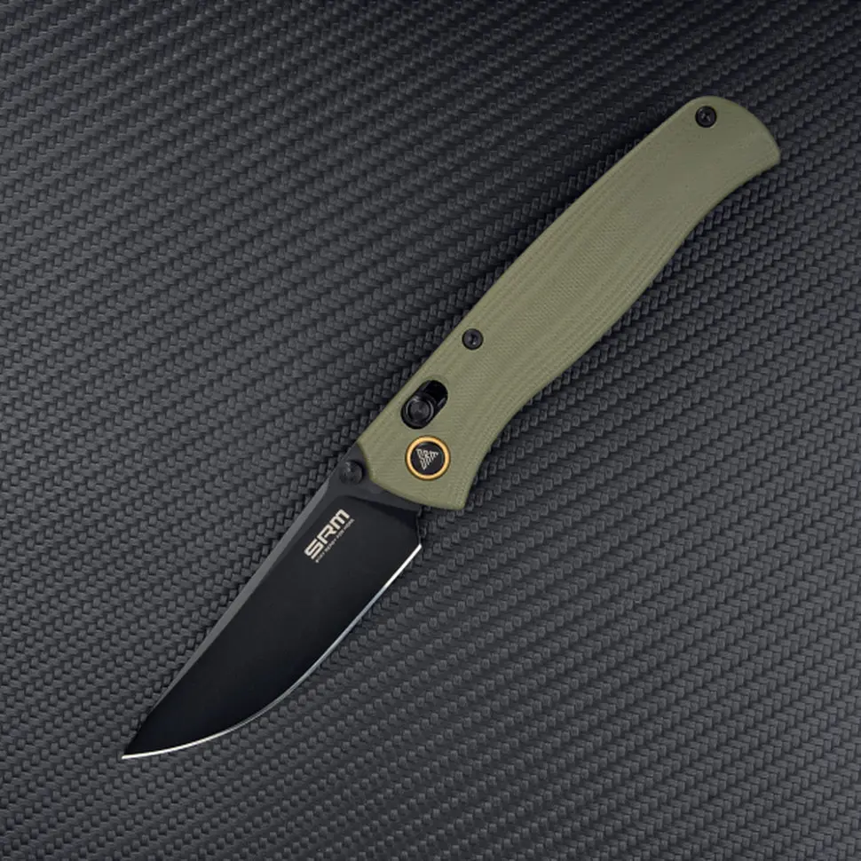 Ніж складаний туристичний SRM Medal 255L-GP2 (8.2 см) 10Cr / G10 зелений - фото 5