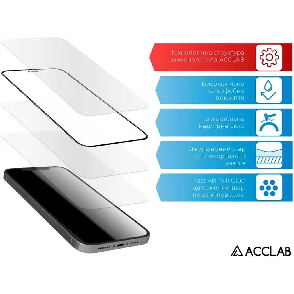 Стекло защитное ACCLAB Full Glue Apple iPhone 16 Plus Black (1283126593260) - фото 4