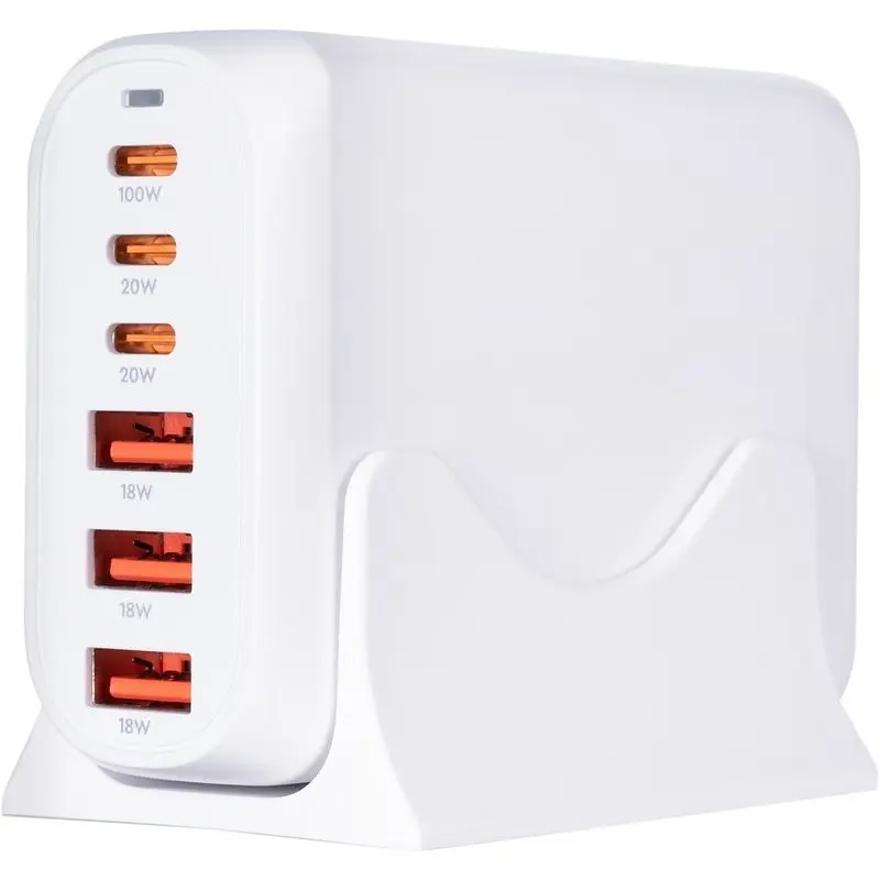 Мережевий зарядний пристрій Gelius Force GaN 100W GP-HC063 3USB-A + 3Type-C - фото 2