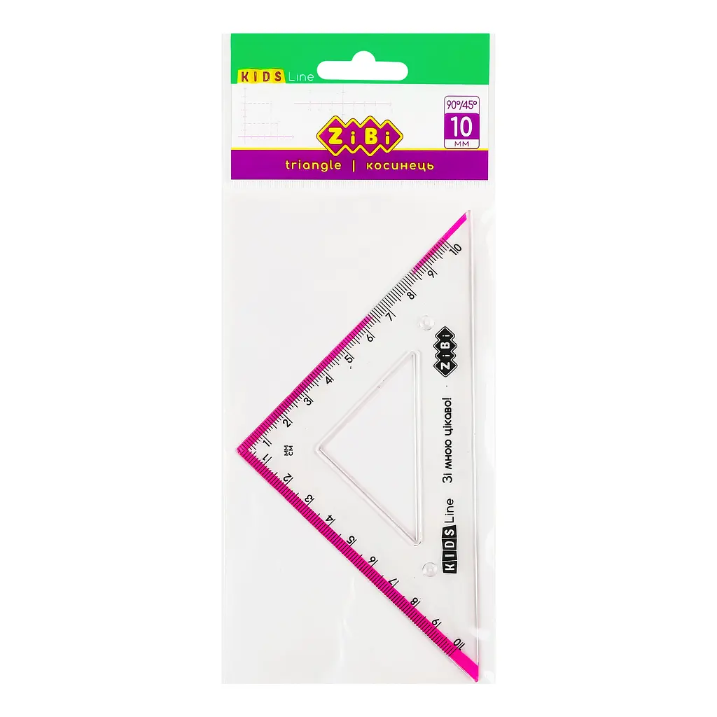Косинець ZiBi Kids Line 100 мм з рожевою смужкою (ZB.5620-10) - фото 2