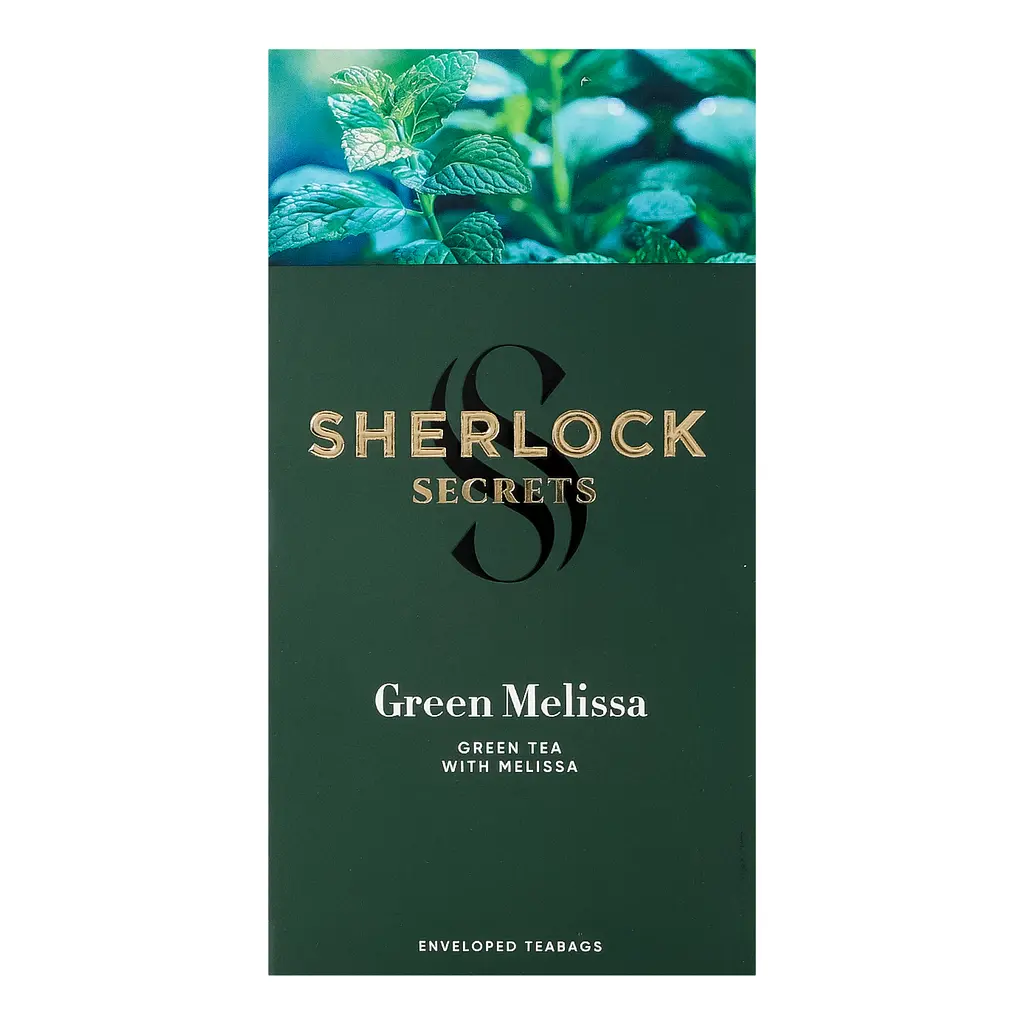 Чай зелений Sherlock Secrets Green Melissa 39.6 г  (22 шт x 1.8 г) - фото 5