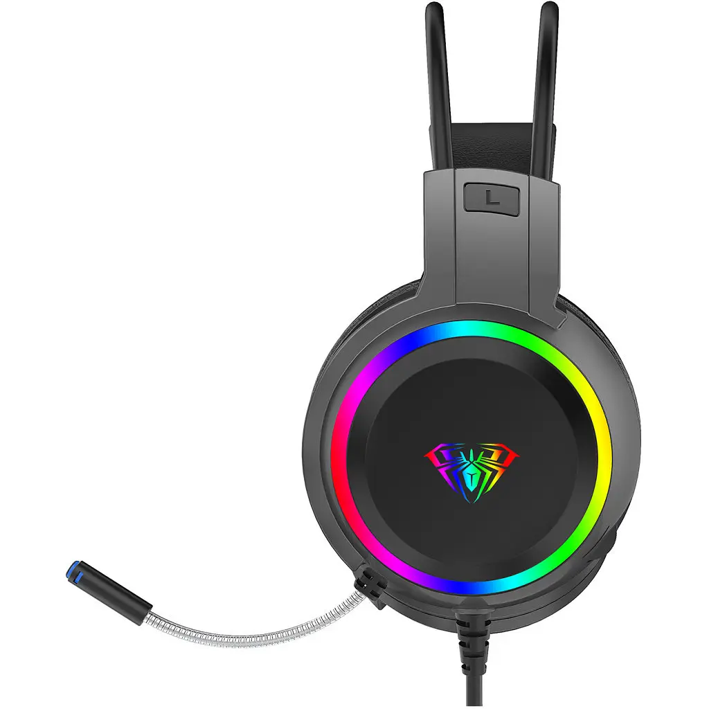 Навушники Aula S608 Wired Gaming Headset 3.5mm*2 + USB Black (6948391235509) - фото 2