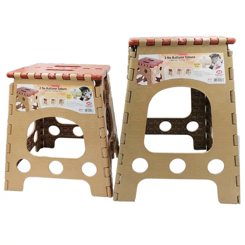 Табурет Planet раскладной коричнево-бежевый 45 см (SEAT03) - фото 5