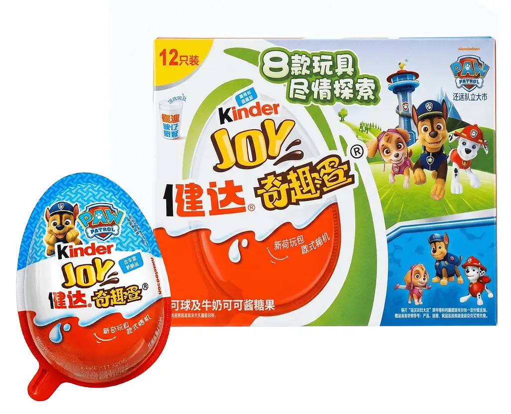 Шоколадні яйця Kinder Joy Paw Patrol 12шт х 20г