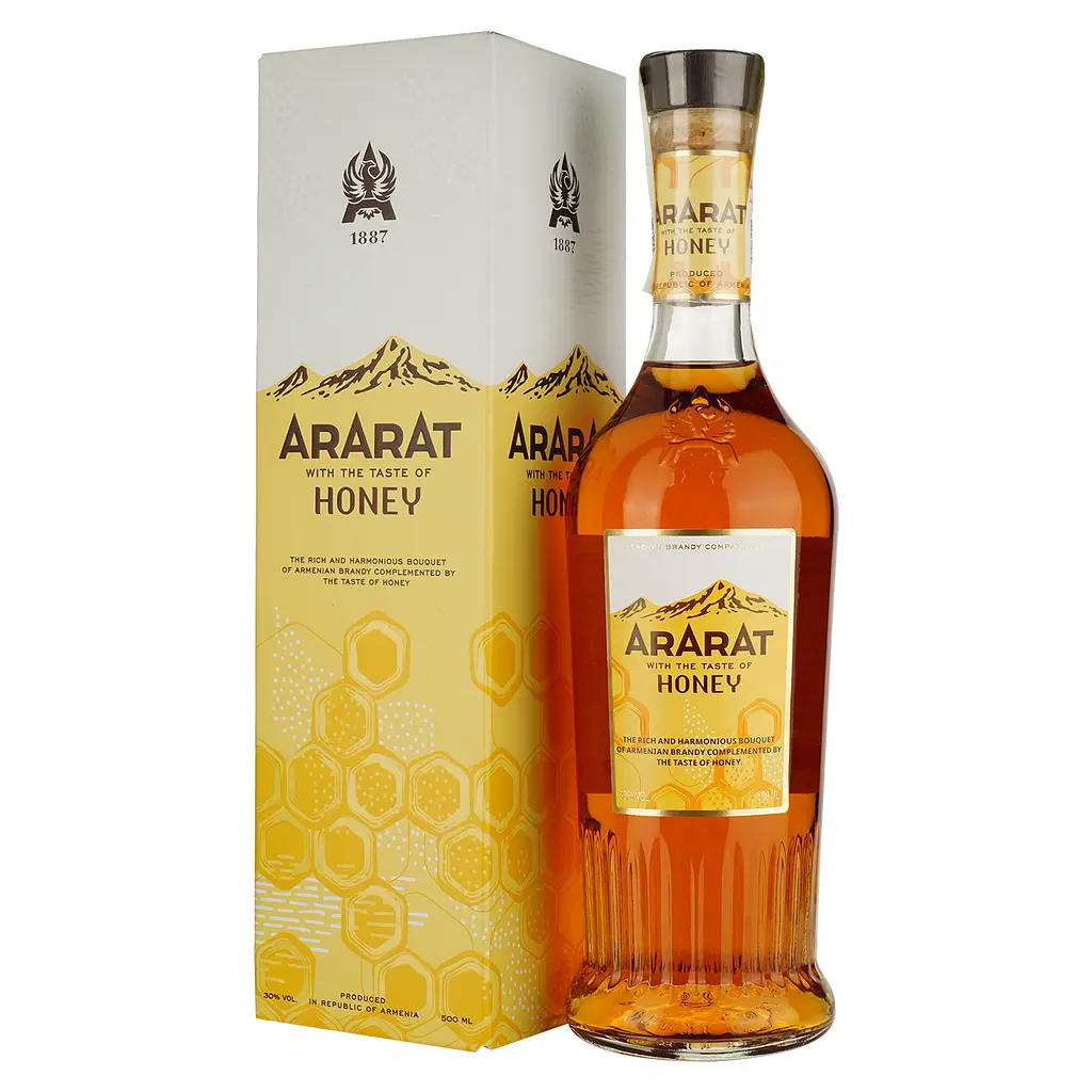 Уцінка. Напій алкогольний Ararat Honey 30% 0.5 л у коробці