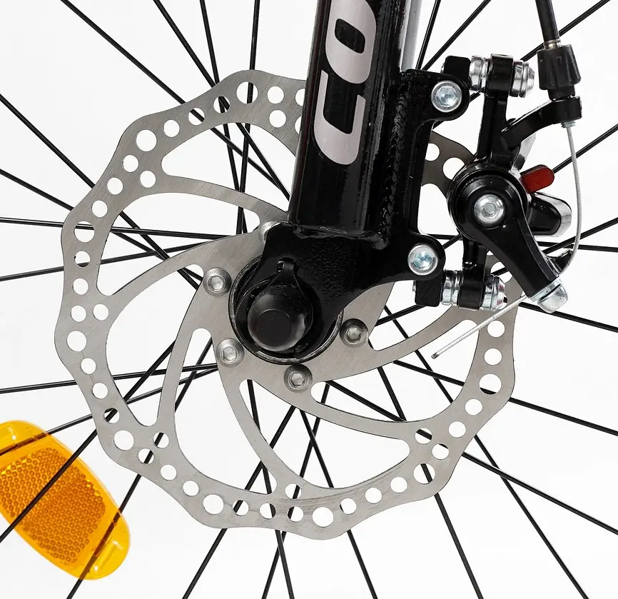 Велосипед 2-х колёсний 18" FL-18214 Corso Falcon стальная рама, дисковые тормоза, доп. колеса, звонок, корзинка, собран на 85% - фото 4