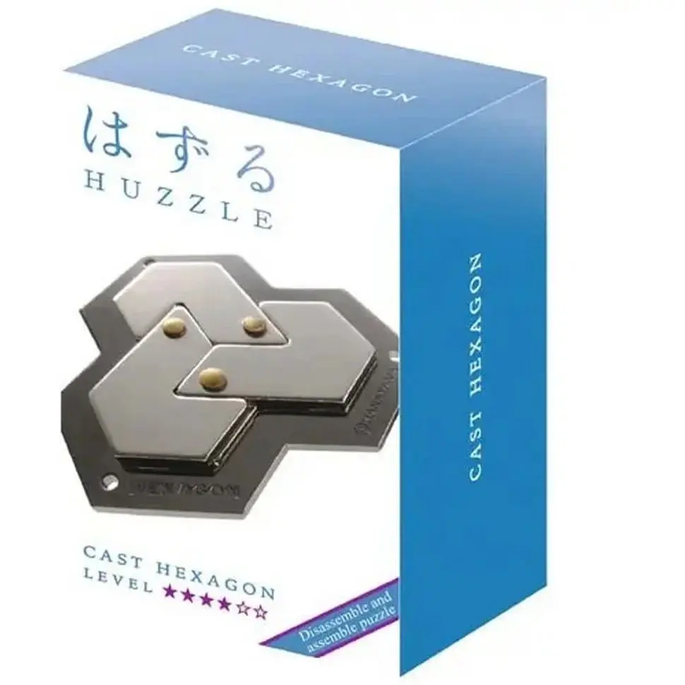 Головоломка з металу Huzzle Hexagon Cast Puzzle 4 зірки 473742 - фото 3