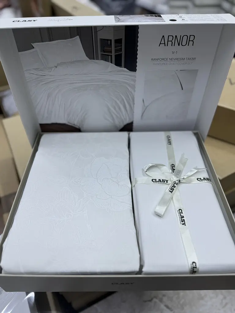 Постільна білизна Arnor V1 Beyaz Ранфорс Clasy pbe0052096 - фото 3