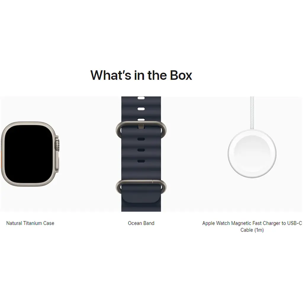Смарт-годинник Apple Watch Ultra 2 49mm Natural Titanium Case with Navy Ocean Band (MX4D3) [114931] - фото 4