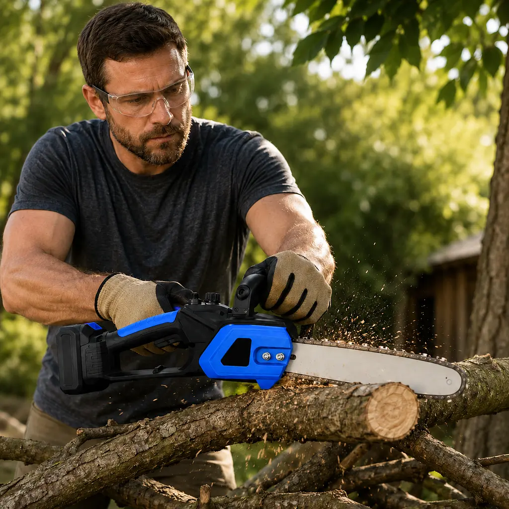 Акумуляторна ланцюгова пилка 12''+2 АКБ 21В Electric Saw / Електропила / Акумуляторна пилка 15000 мАг - фото 2