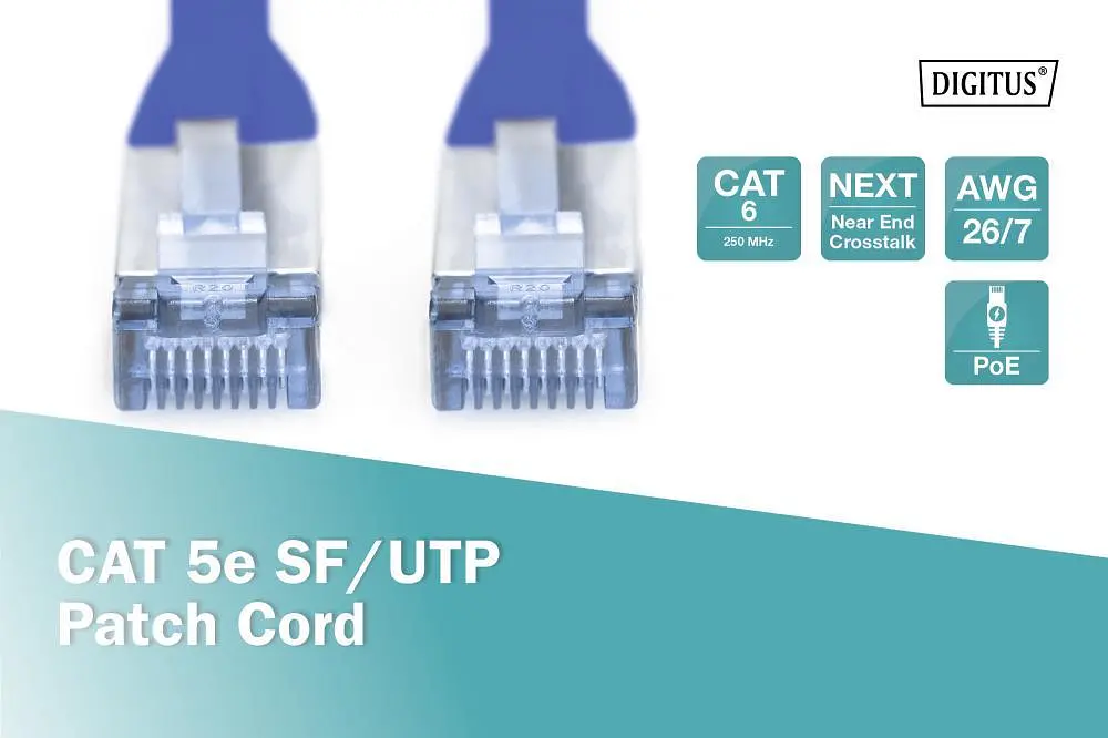 Патч-корд Assmann CAT 5e SF-UTP, Cu, PVC AWG 26/7, 5 м DK-1531-050/B Blue - фото 4