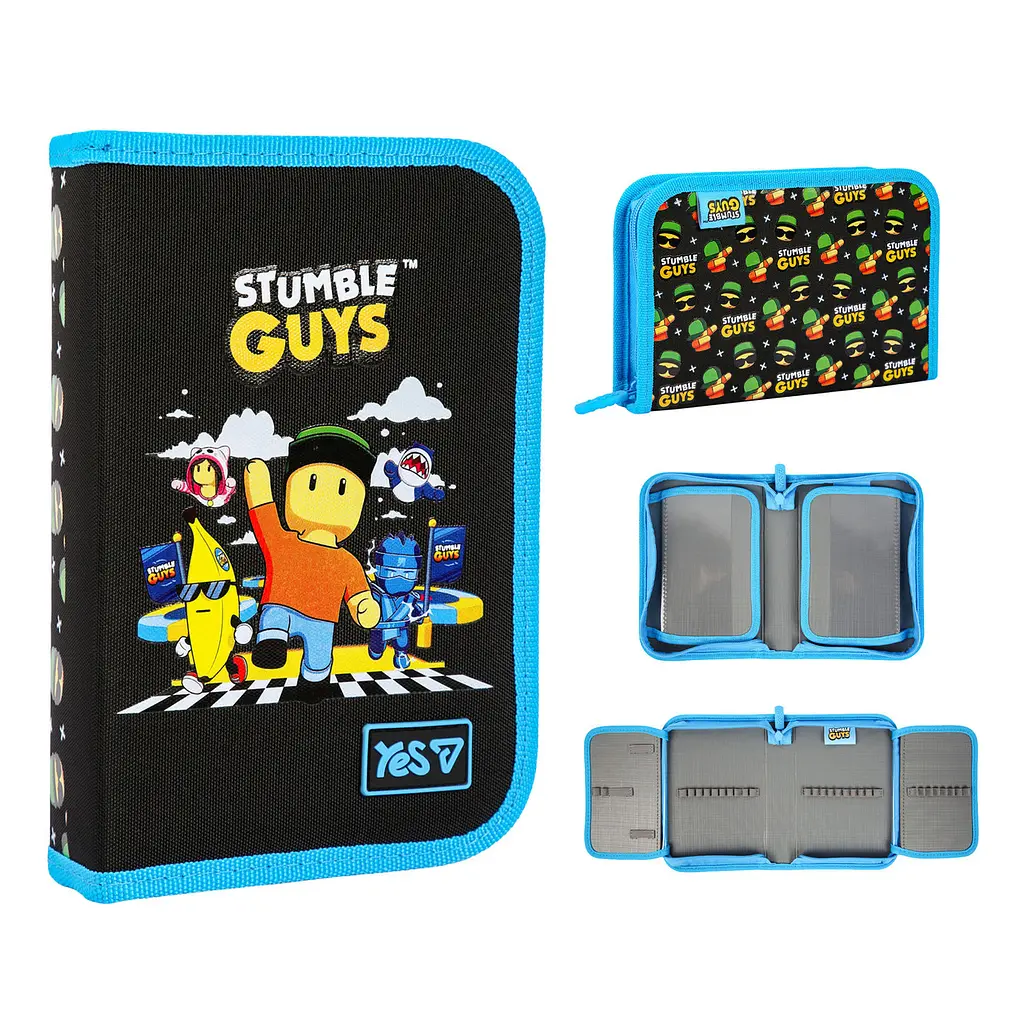 Пенал шкільний Yes одинарний з двома клапанами Stumble Guys HP-04