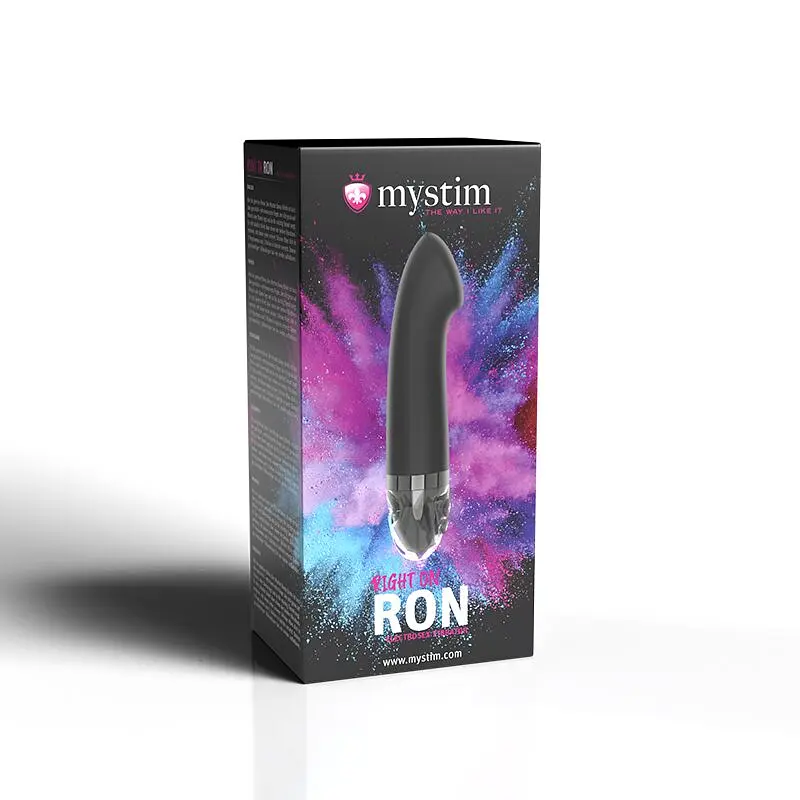 Вібратор для точки G з електростимуляцією Mystim Right on Ron Black Edition - фото 9
