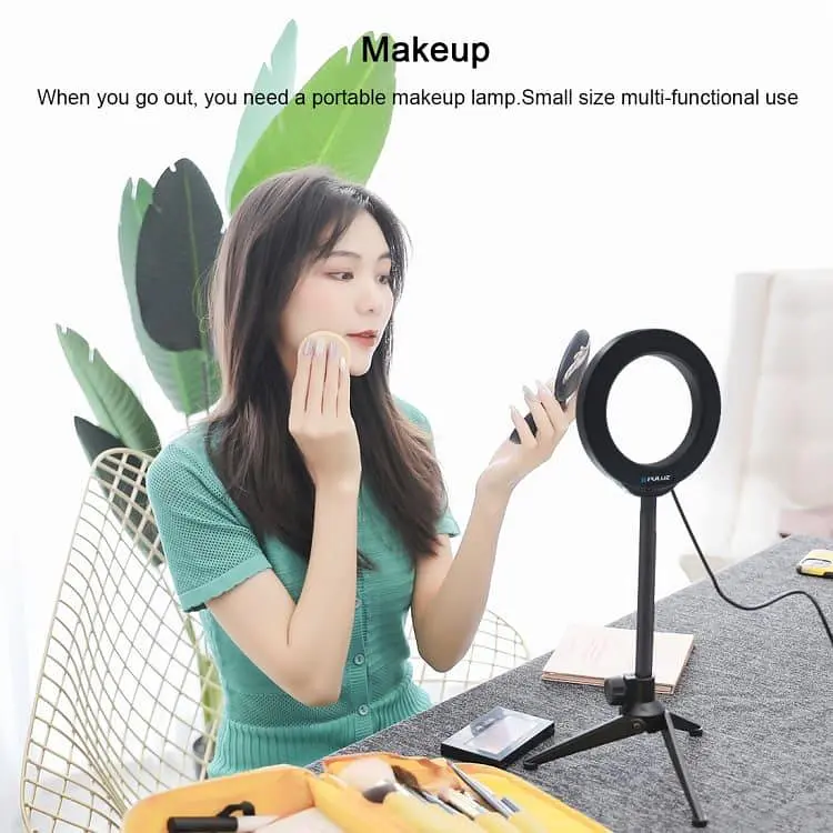 Кільцева USB LED лампа Puluz PKT3084B 4.7" + настільний штатив - фото 5