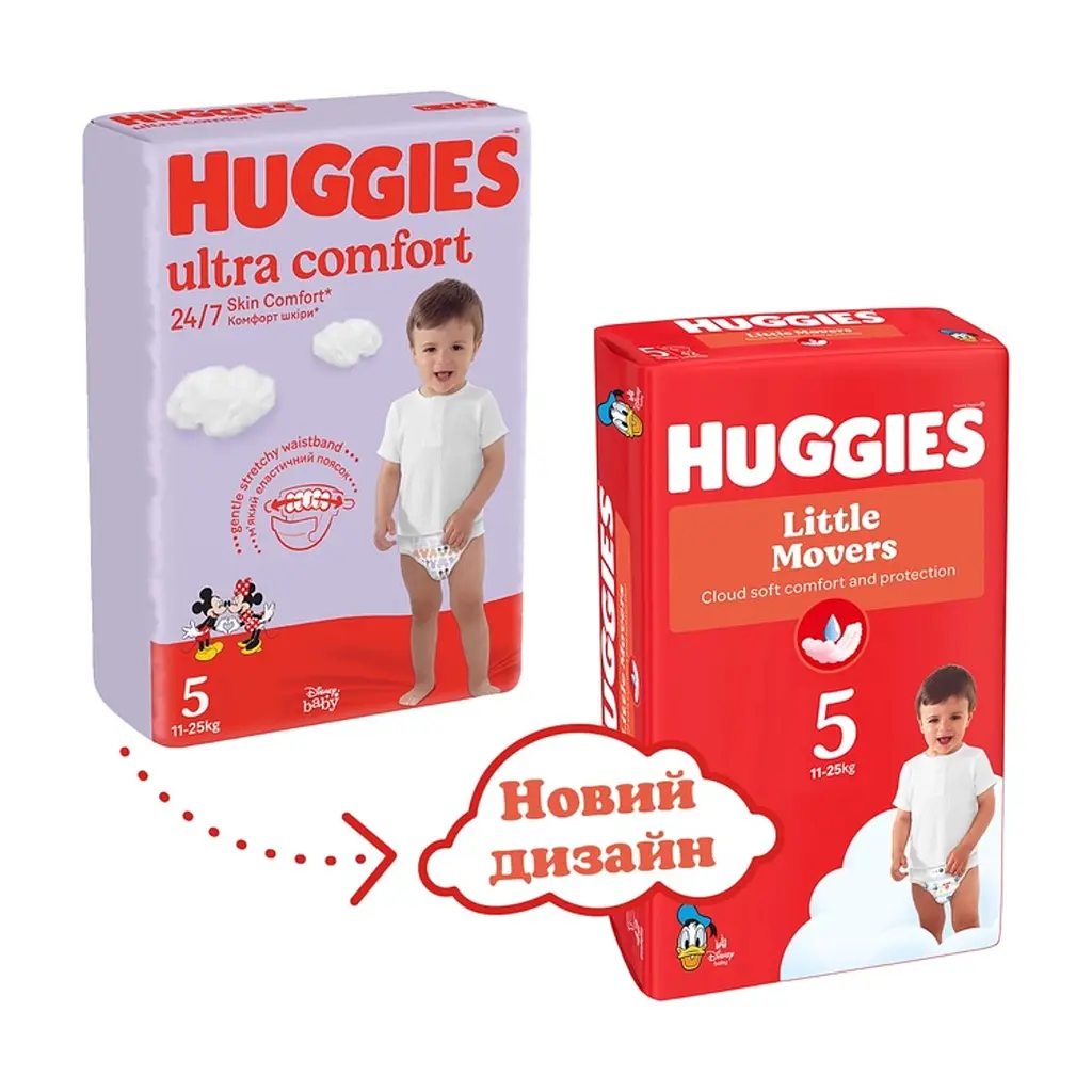 Підгузки Huggies Little Movers 5 (11-25 кг) M-pack, 126 шт (5029053583419) - фото 4