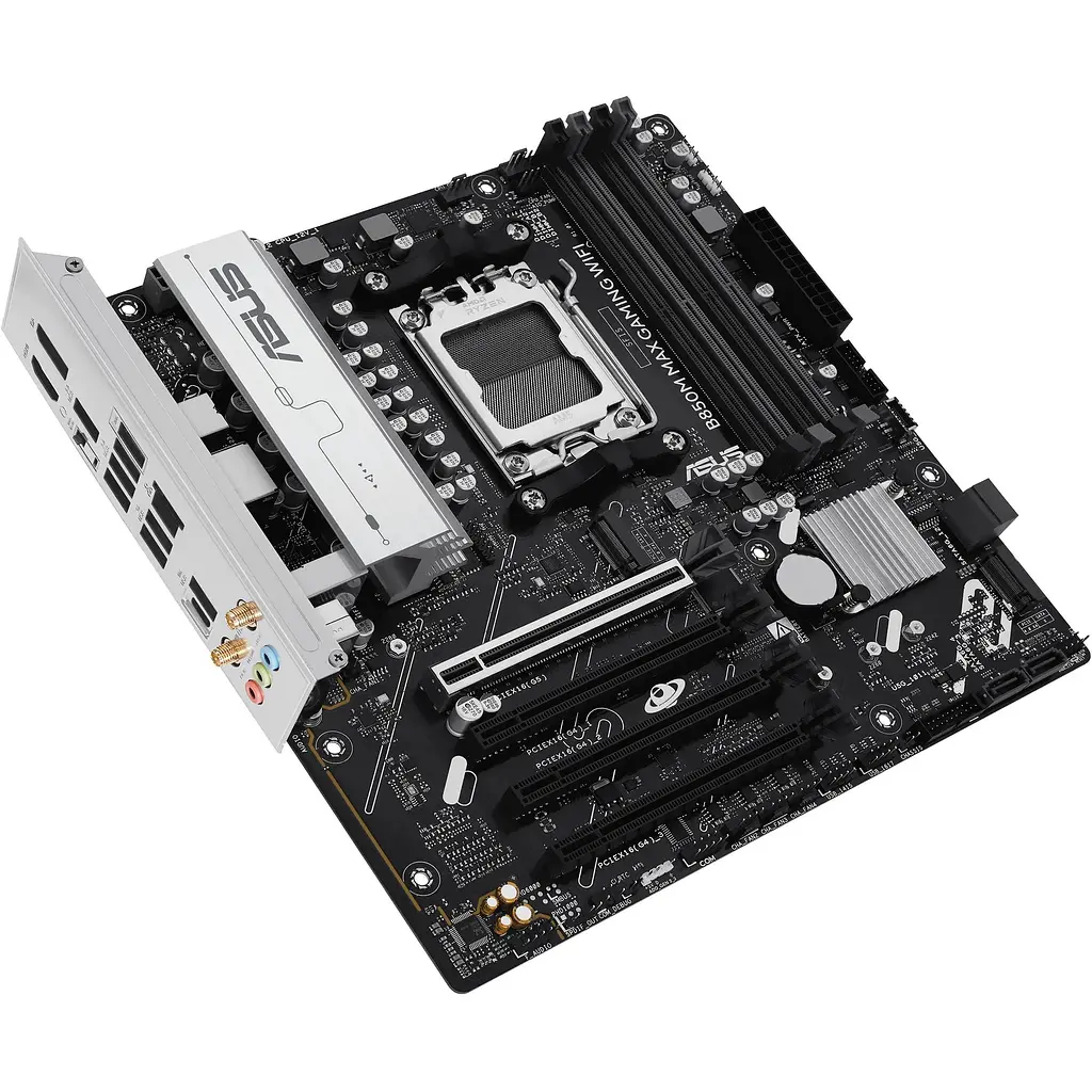 Материнська плата Asus B850M MAX Gaming WIFI sAM5 B850 4xDDR5 M.2 HDMI DP WiFi BT mATX - фото 3