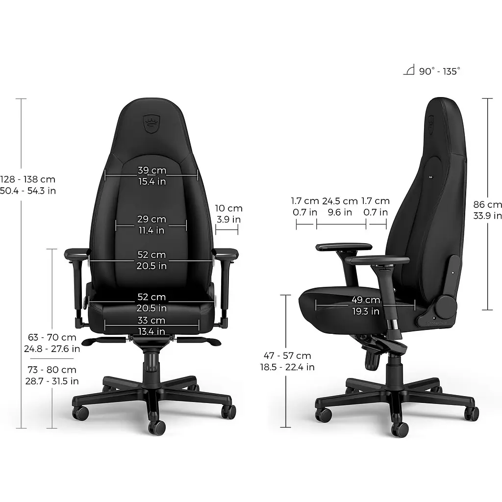 Геймерське крісло Noblechairs ICON Black Edition (NBL-ICN-PU-BED) [165690] - фото 10