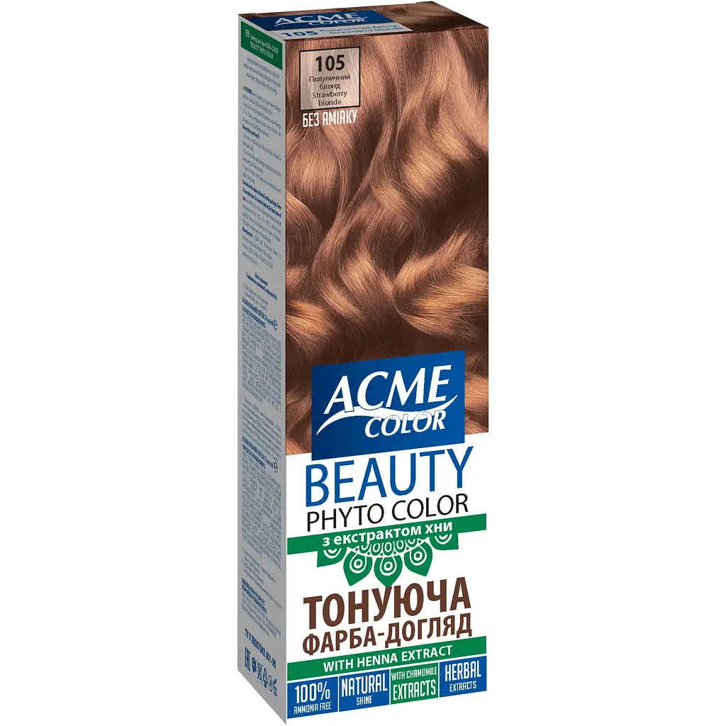 Гель-фарба Acme Color Beauty Phyto Color відтінок 105 полуничний блонд 60 мл - фото 1
